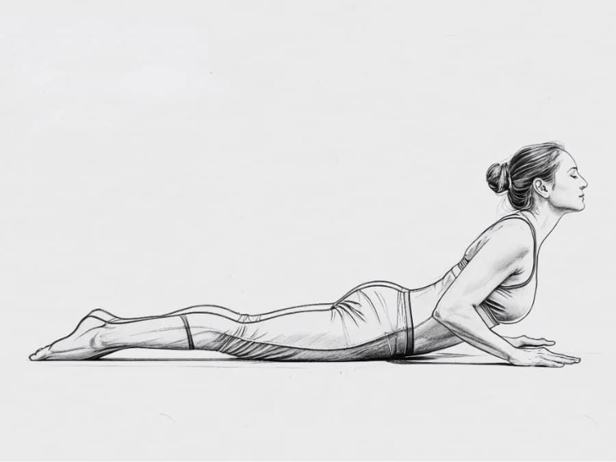 Zeichnung: Bhujaṅgāsana, Kobra
